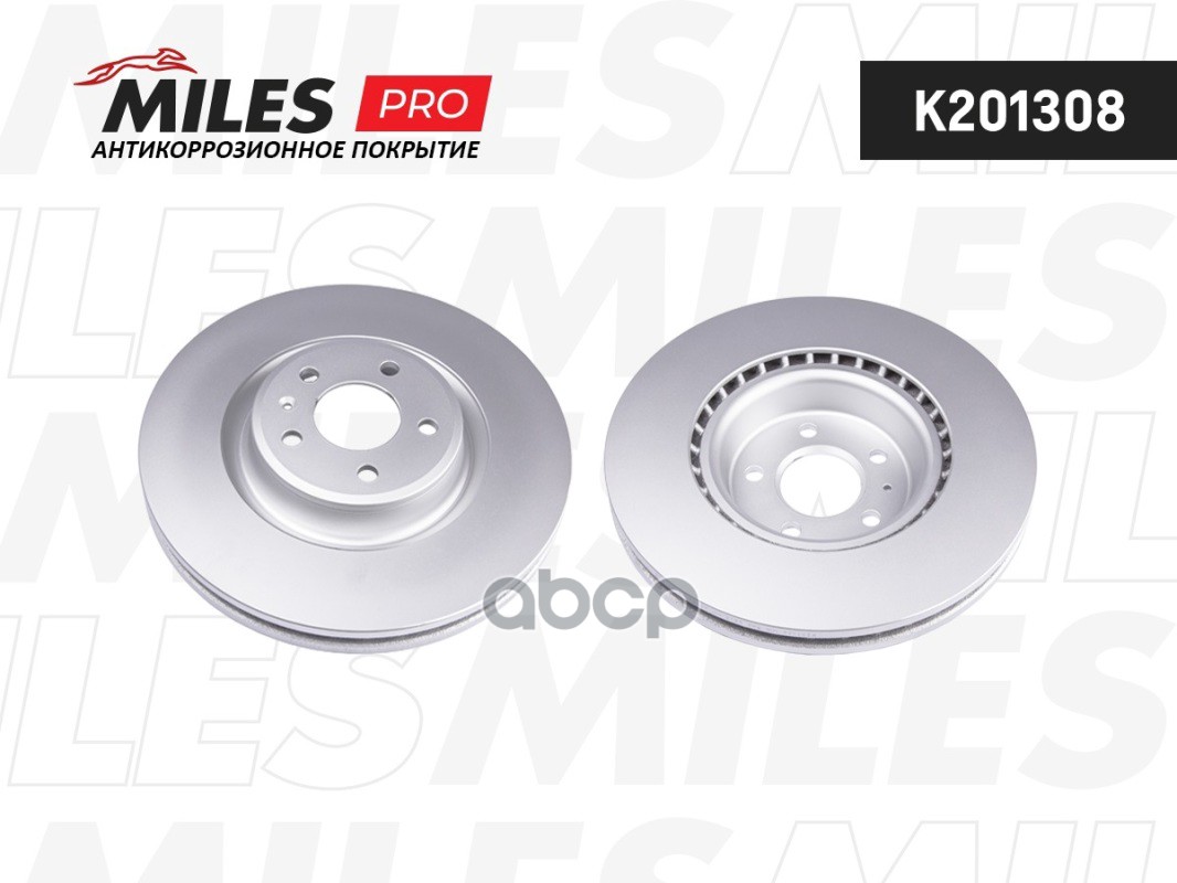 Диск тормозной передний вентилируемый AUDI A4/A5/A6/A7/Q5/ c 2008-  Porche Macan c 2014-   D=345 мм. Miles арт. k201308