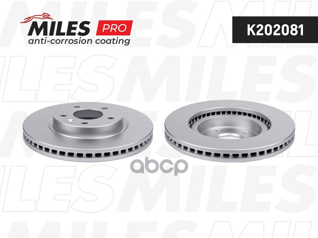 Диск тормозной передний вентилируемый Miles арт. K202081