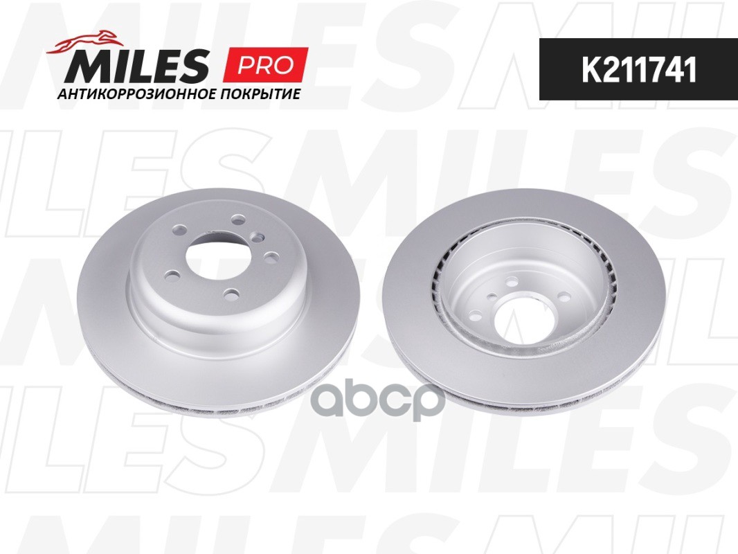 Диск тормозной BMW 5 F10/11 10- задний вент.D=330мм. Miles арт. k211741