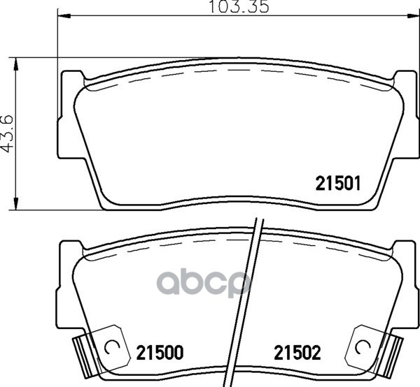 Колодки Тормозные Дисковые К-Т 4 Шт. Mdb1464 Mintex арт. MDB1464