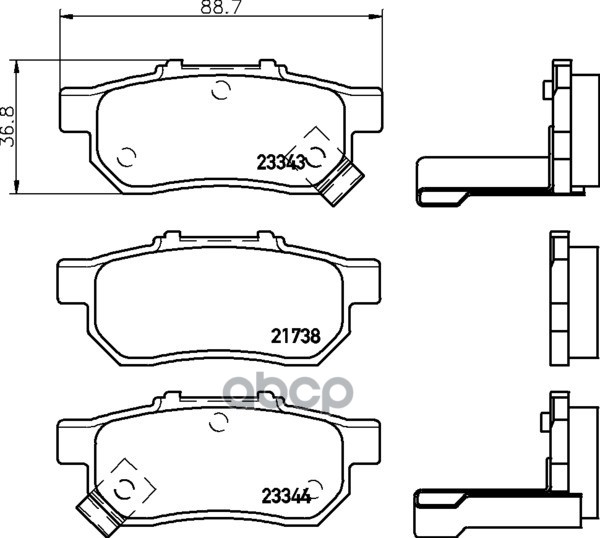 Колодки Торм.зад. Honda Jazz, Civic Iv, V Mdb1616 Mintex арт. MDB1616
