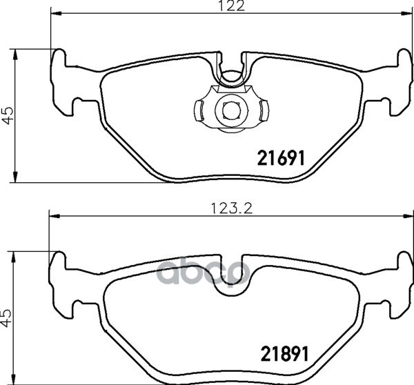 Колодки тормозные дисковые к-т 4 шт Mintex арт. MDB1879
