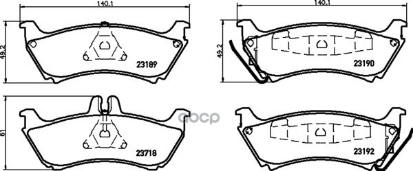 Колодки Тормозные Дисковые Задн. M-Klasse (W163) M-Class (W163) Mintex арт. mdb2091