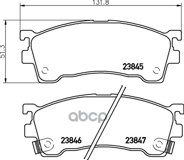 Колодки Тормозные Дисковые Передн. 500 Stufenheck 500 Saloon Laser Schr?Gheck (Kn) Laser Hatchback ( Mintex арт. mdb2757