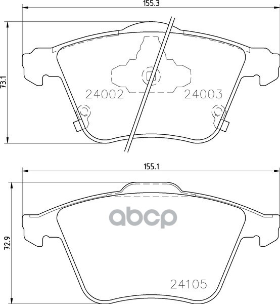 Колодки Тормозные Дисковые К-Т 4 Шт. Mdb2768 Mintex арт. MDB2768