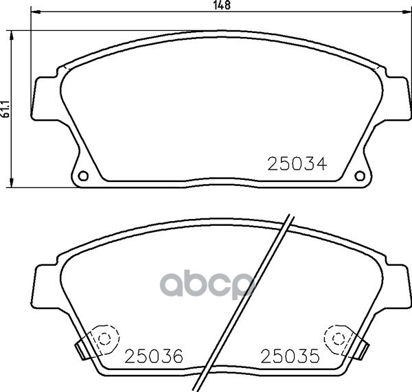 Колодки Тормозные Дисковые Передн. Ats Cruze (J300) Cruze Hatchback (J305) Cruze Schr?Gheck (J305) C Mintex арт. mdb3089