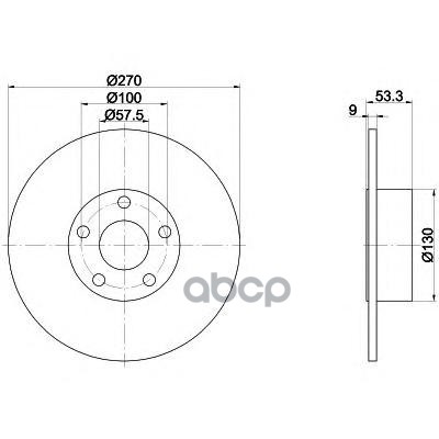 Диск Тормозной Задн. Cirrus (Jr) Neon Stufenheck (Pl) Neon (Pl) Neon Saloon (Pl) Neon Ii Stufenheck Mintex арт. mdc1330