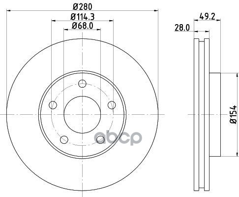 Диск Тормозной Almera Tino (V10)  Cefiro Iii Saloon (A33)  I30  Maxima / Maxima Qx Iv (A32)  Maxima Mintex арт. mdc1578c
