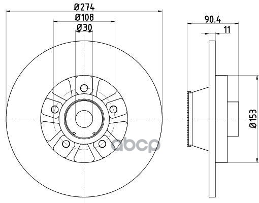 Диск Тормозной Задн. Citan Combi (415)  Citan Kasten (415)  Citan Mixto (415)  Kangoo / Grand Kangoo Mintex арт. mdc2614