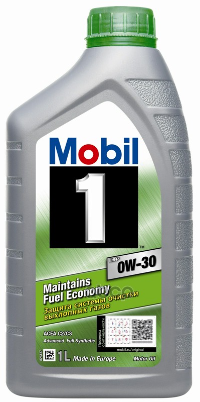 Mobil Масло моторное синтетическое Mobil 1 ESP 0W-30, 1л (153346) 153753