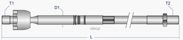 Тяга рулевая L=R (без наконечника) CHEVROLET Aveo 03- MOOG DE-AX-2474 Moog арт. DE-AX-2474