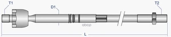 Тяга Рулевая L=R (Без Наконечника) Ford Mondeo I 93-96 Moog Fd-Ax-4145 Moog арт. FD-AX-4145
