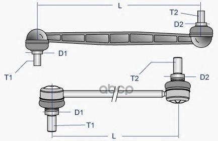 Тяга стабилизатора задняя L=R PEUGEOT 406 95-04 /L=152mm MOOG PE-DS-5043 Moog арт. PE-DS-5043