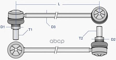 Тяга стабилизатора L MOOG VO-LS-2406 Moog арт. VO-LS-2406