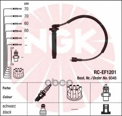 Комплект в/в проводов RC-EF1201 NGK арт. 0345