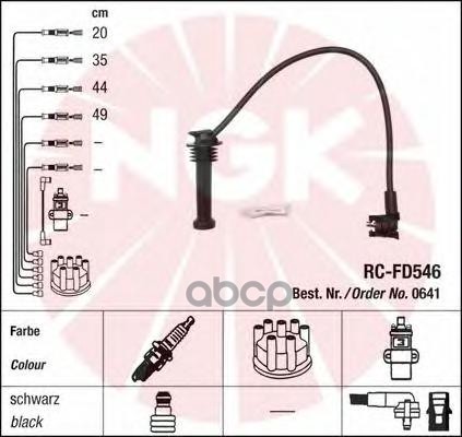 Комплект В/В Проводов Rc-Fd546 NGK арт. 0641