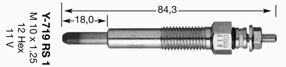 Свеча накаливания Y-719RS1 6900 NGK арт. 6900