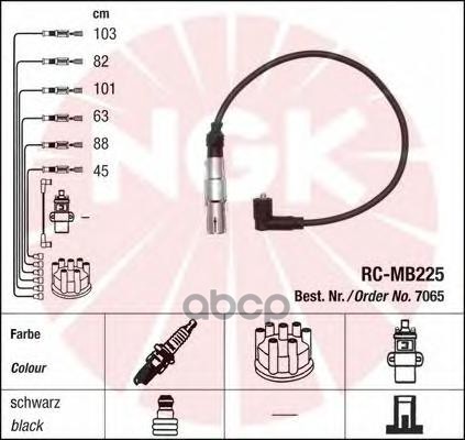 Комплект в/в проводов RC-MB225 NGK арт. 7065