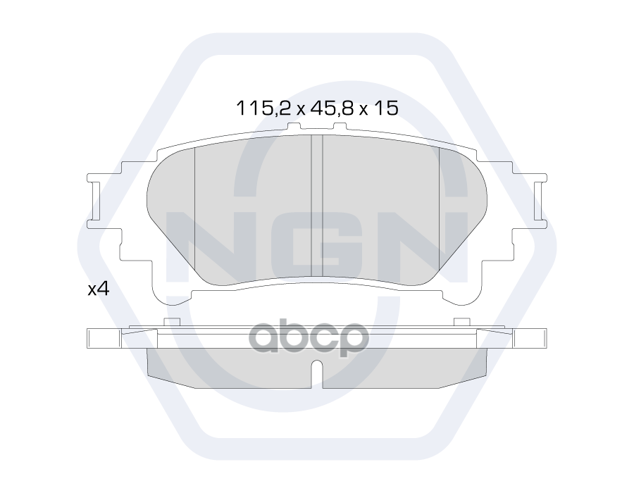 Колодки тормозные керамические  задние LEXUS RX 08>  TOYOTA Prius(ZVW4) 12> NGN арт. 3501298