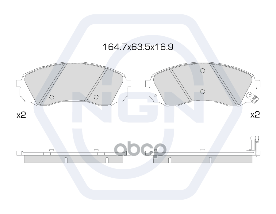 Колодки тормозные керамические  передние HYUNDAI H-1 97> / Starex 97-04  KIA Carnival / Grand Carniv NGN арт. 3501326
