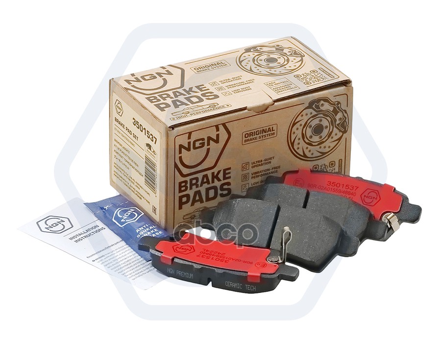 Колодки тормозные керамические  задние NISSAN Pathfinder(R51) 05> / Navara(D40) 05> NGN арт. 3501537