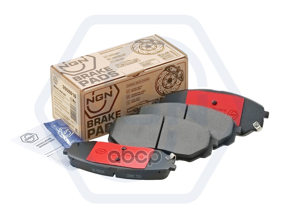 Колодки тормозные керамические  передние HYUNDAI Santa Fe IV 18>  KIA Sorento III 15> NGN арт. 3502618