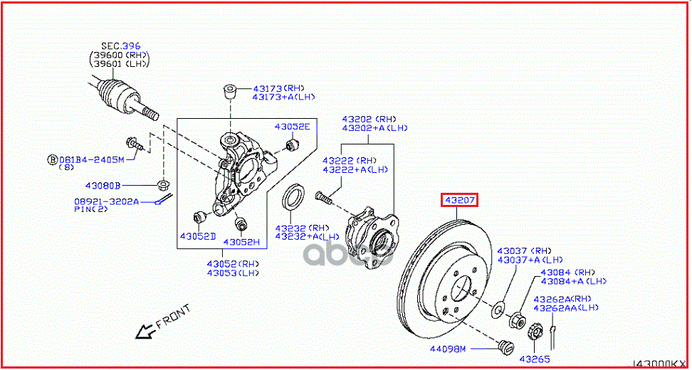 Диск Тормозной, Задний NISSAN арт. 43206CA000