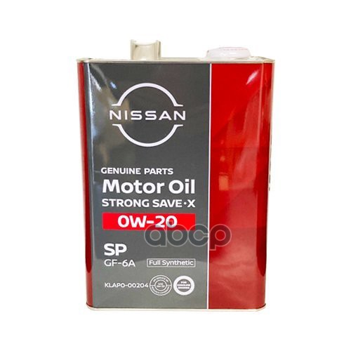 NISSAN Масло моторное nissan 0w-20 strong save-x sp  4л