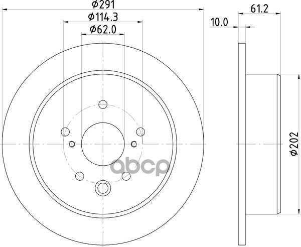 Диск Тормозной | Зад | NISSHINBO арт. ND1010K