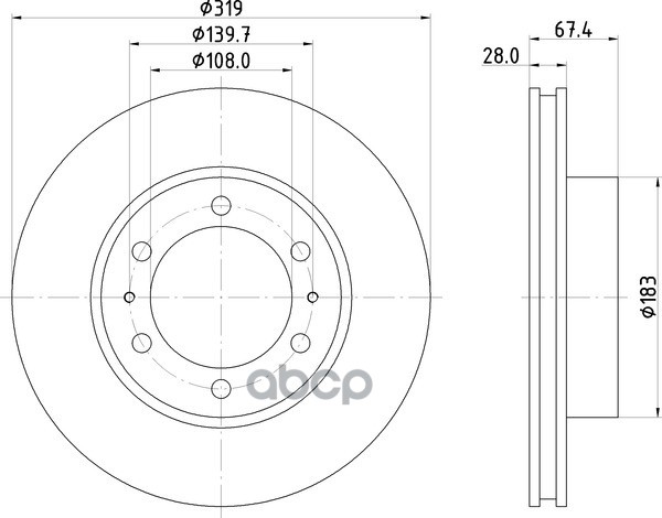 Диск Тормозной | Перед | NISSHINBO арт. ND1023K