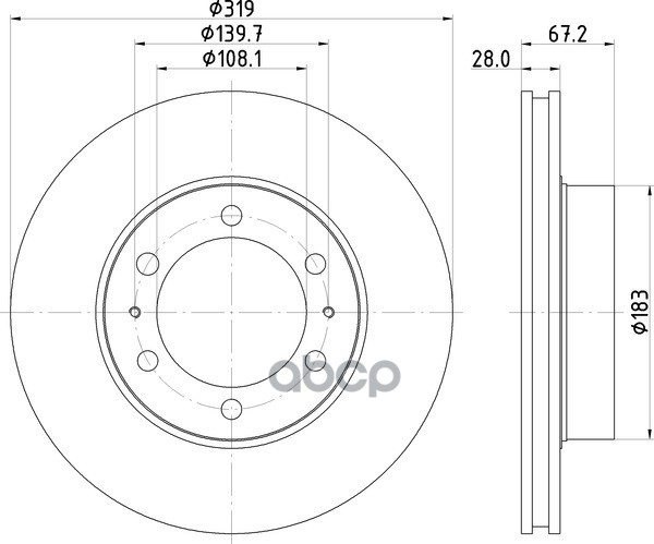 Диск Тормозной | Перед | NISSHINBO арт. ND1034K