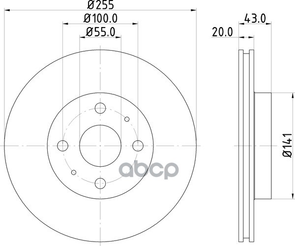 Диск Тормозной | Перед | NISSHINBO арт. ND1079K
