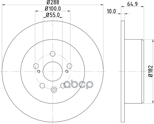 Диск Тормозной | Зад | NISSHINBO арт. ND1106