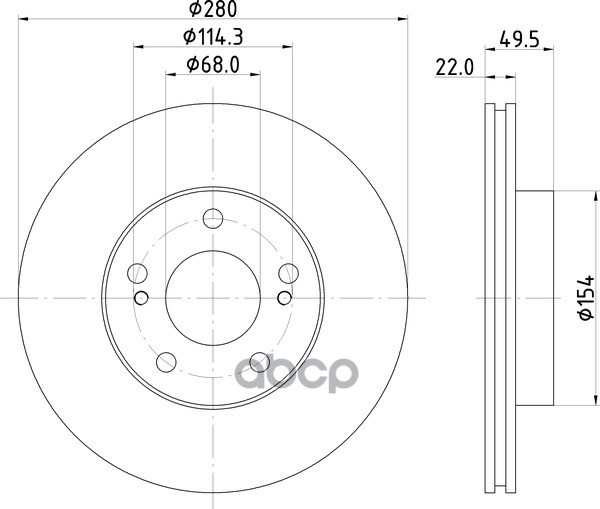Диск Тормозной | Перед | NISSHINBO арт. ND2016K