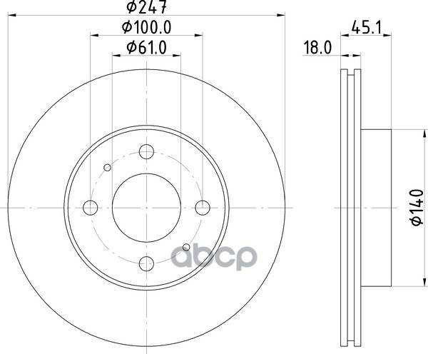 Диск Тормозной | Перед | NISSHINBO арт. ND2021K