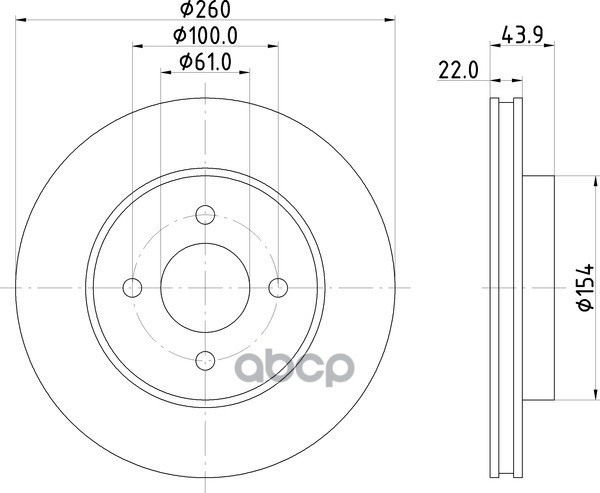 Диск Тормозной | Перед | NISSHINBO арт. ND2038K