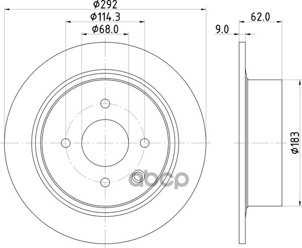 Диск Тормозной | Зад | NISSHINBO арт. ND2046K