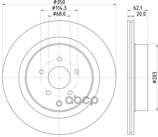 Диск тормозной INFINITI FX M37M (Y51), Q50, Q60 Coupe, Q70 (Y51), QX70 ND2053K NISSHINBO арт. ND2053K