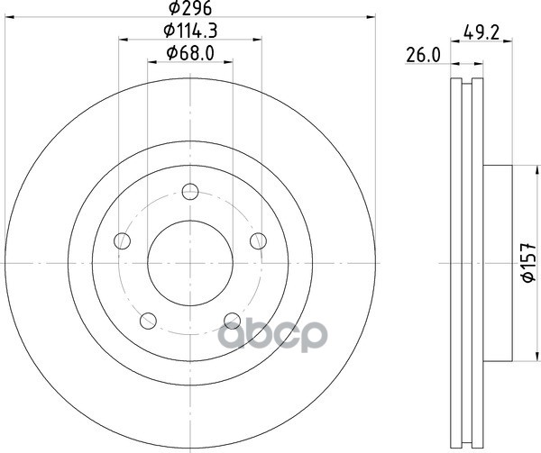 Диск Тормозной | Перед | NISSHINBO арт. ND2056K
