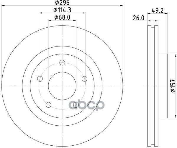 Диск Тормозной | Перед | NISSHINBO арт. ND2056