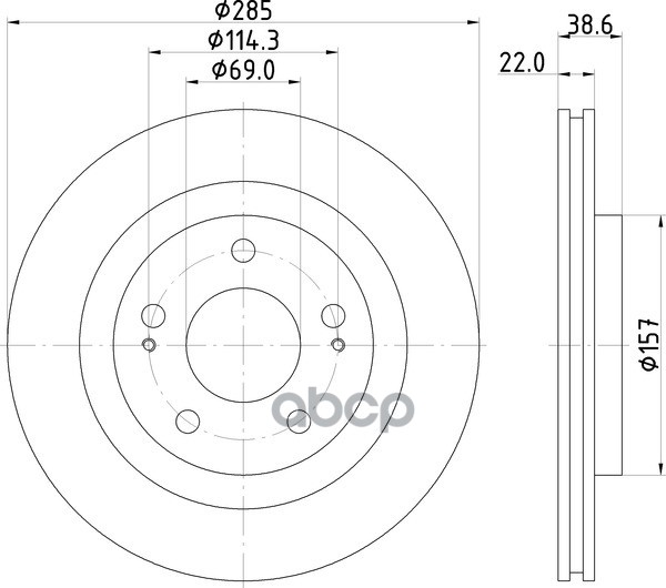 Диск Тормозной | Перед | NISSHINBO арт. ND3008K