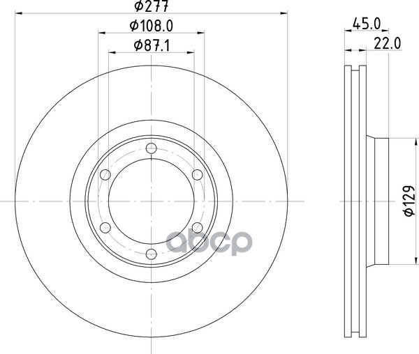 Диск Тормозной | Перед | NISSHINBO арт. ND3012K