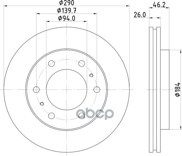 Диск Тормозной | Перед | NISSHINBO арт. ND3027K