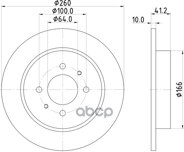 Диск Тормозной | Зад | NISSHINBO арт. ND3041