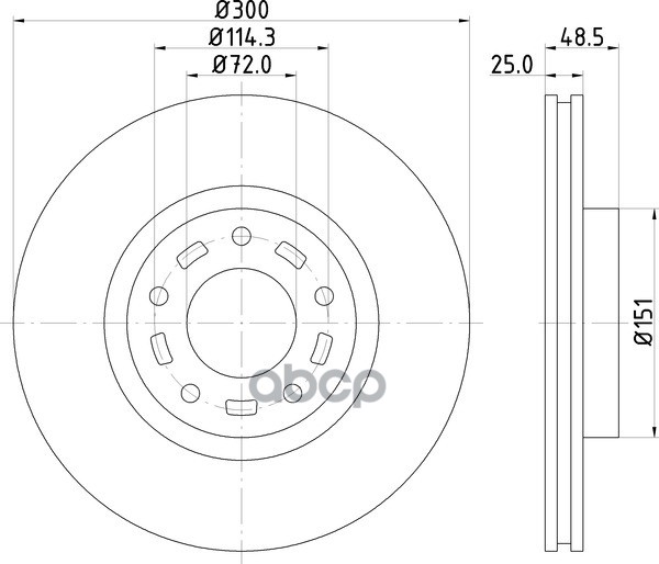 Диск Тормозной | Перед | NISSHINBO арт. ND5002K