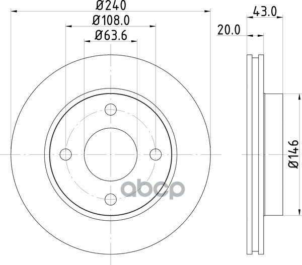 Диск Тормозной | Перед | NISSHINBO арт. ND5013