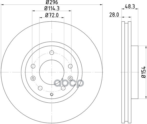 Диск Тормозной | Перед | NISSHINBO арт. ND5025K