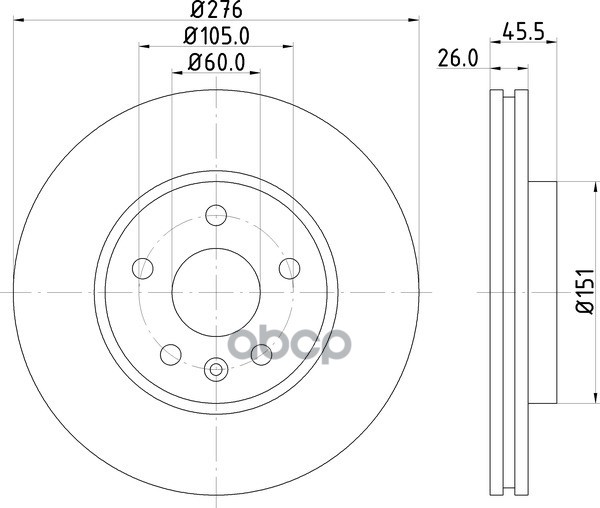Диск Тормозной | Перед | NISSHINBO арт. ND6024K