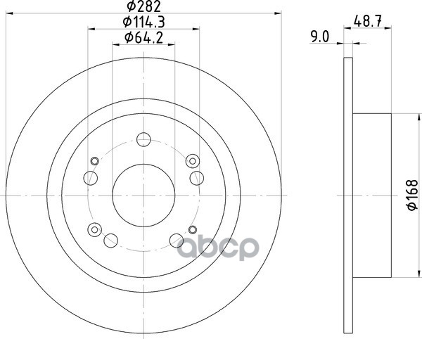 Диск Тормозной | Зад | NISSHINBO арт. ND8006K