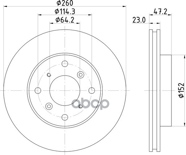 Диск Тормозной | Перед | NISSHINBO арт. ND8028K
